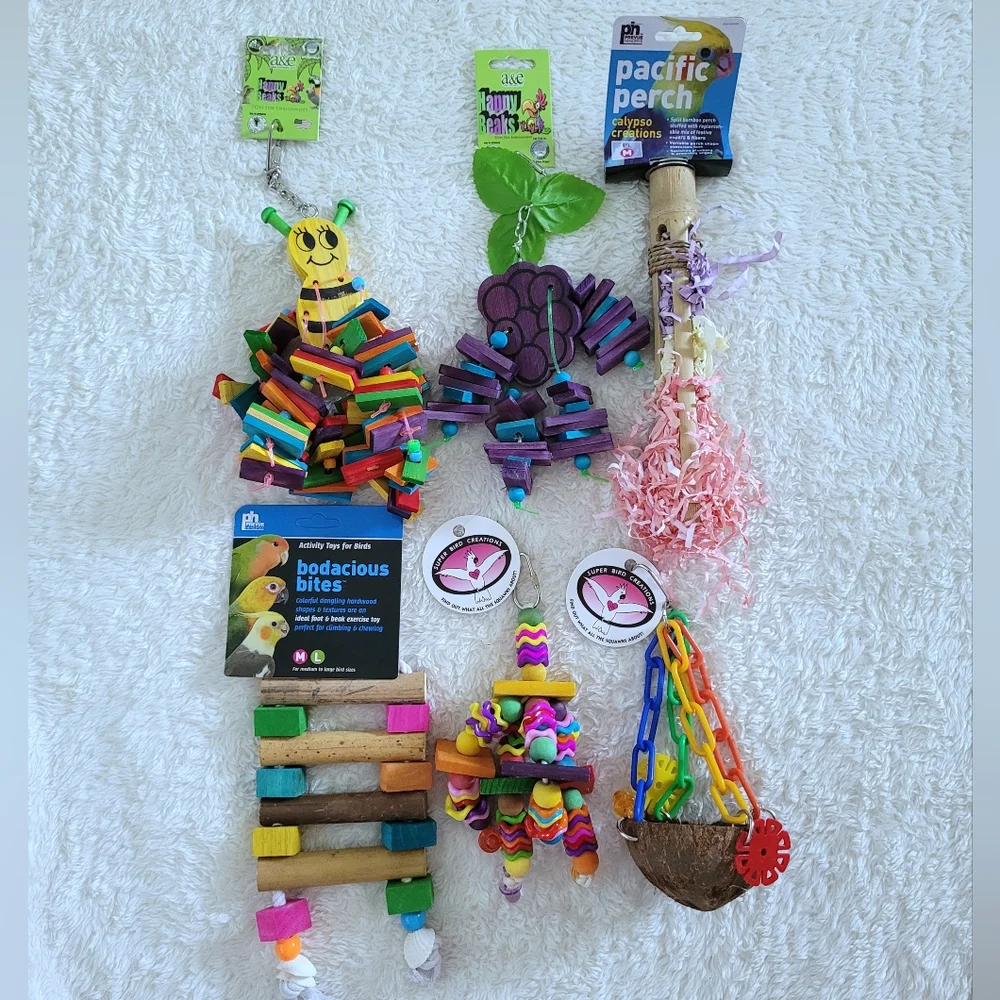 ✨️HP 5X✨️ BIRD🐦 Toys for Medium Sized Pet Parrots🦜 - NWT